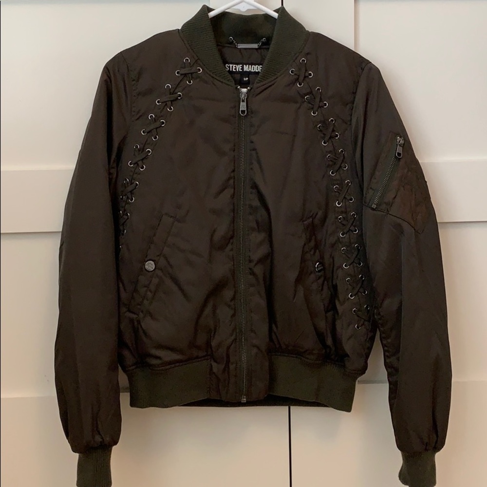 Steve Madden Army Green Bomber Jacket